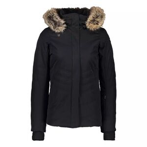 Obermeyer Black Ski Jacket with Faux Fur Trim